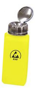 ESD Plastic Dispenser Bottle with pump 200ml Yellow